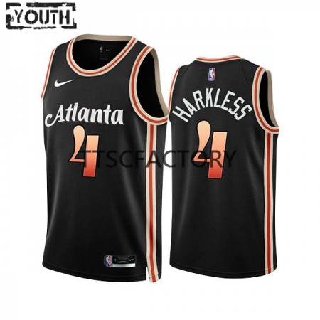 Dres Atlanta Hawks Maurice Harkless 4 Nike 2022-23 City Edition Crno Swingman - Dječji